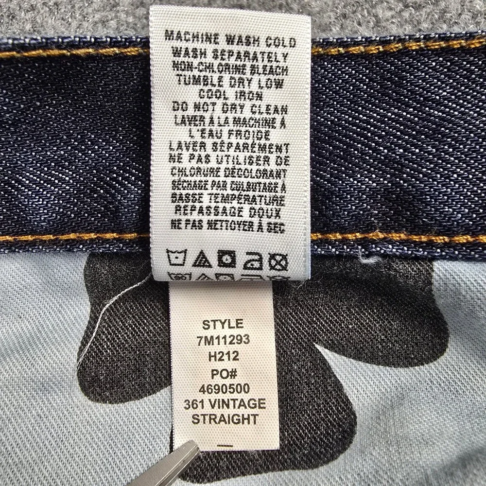 Lucky Brand 361 Vintage Straight Jeans Mens Dark Wash Indigo 7M11293